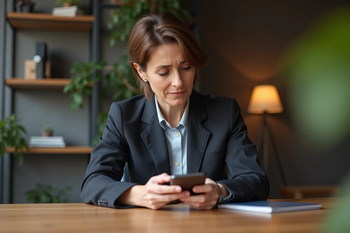 Femme d'âge moyen avec carte bancaire verrouillée et smartphone